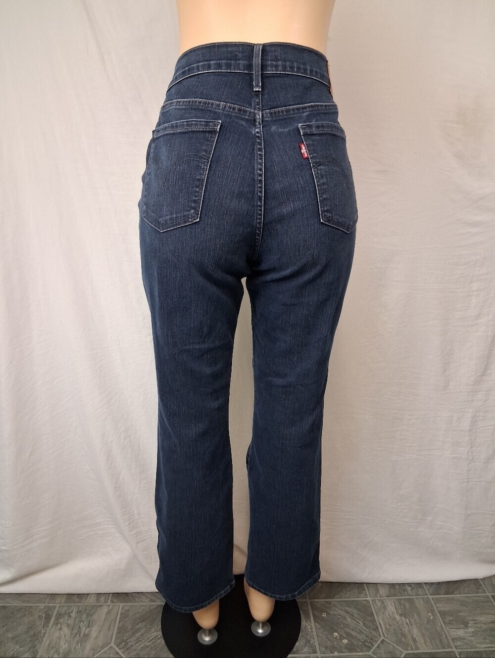 Levi 505 Strauss & Co. Jeans with Leather Patch - Dark Indigo Size 12 - Picture 10 of 17